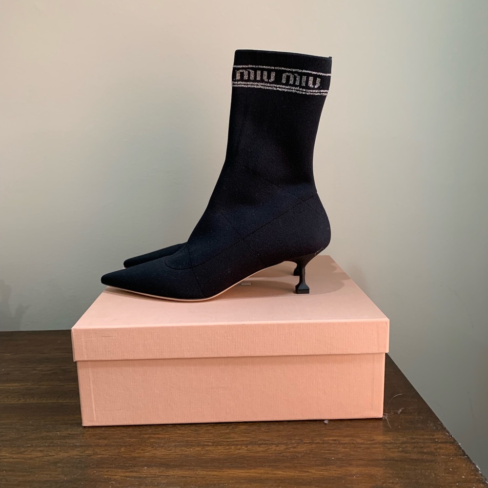 ❌sold❌ BNIB Miu Miu stretch knit booties